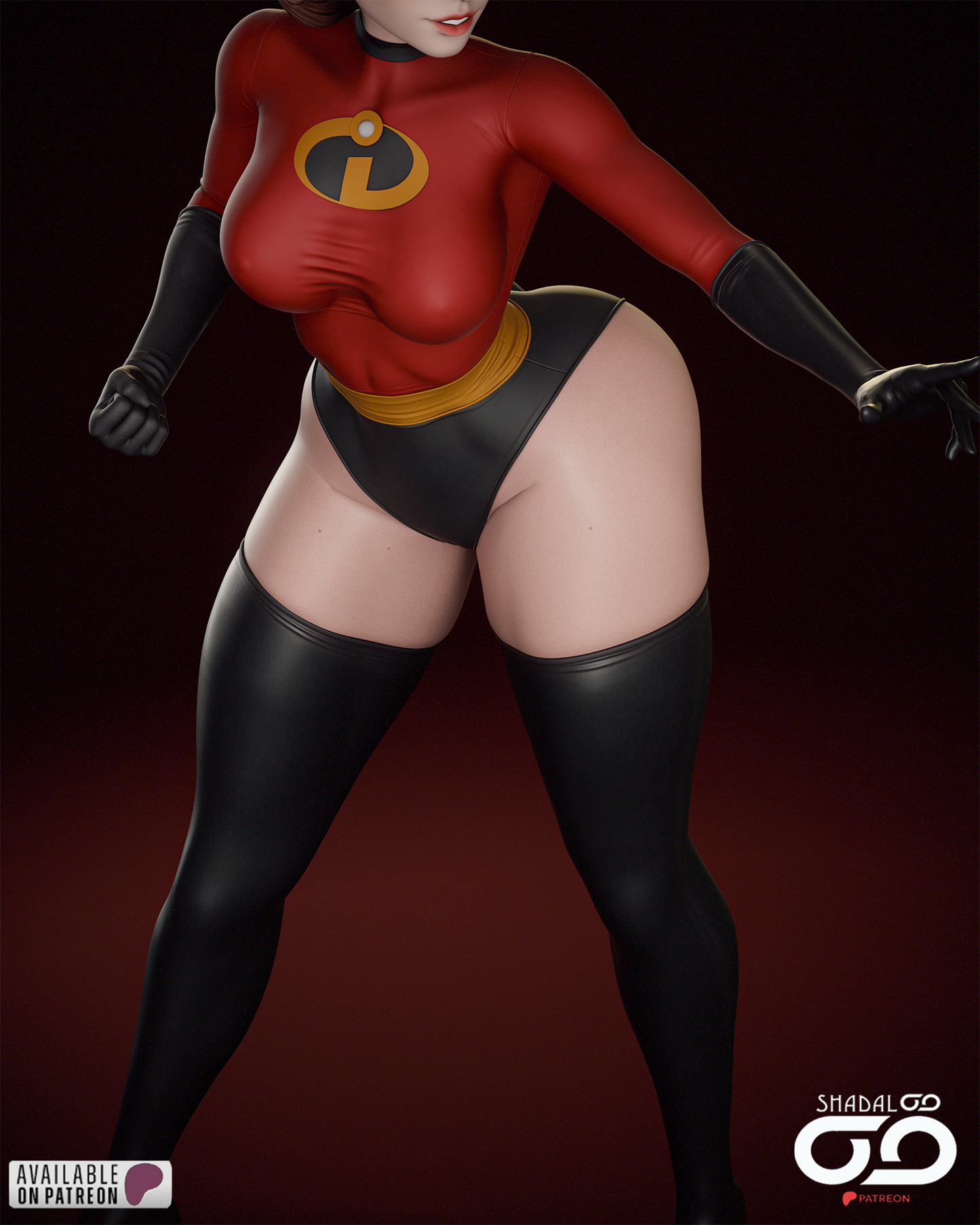 Incredibles Elastigirl Resin Sculpture Fan Art - MTO (SDO)