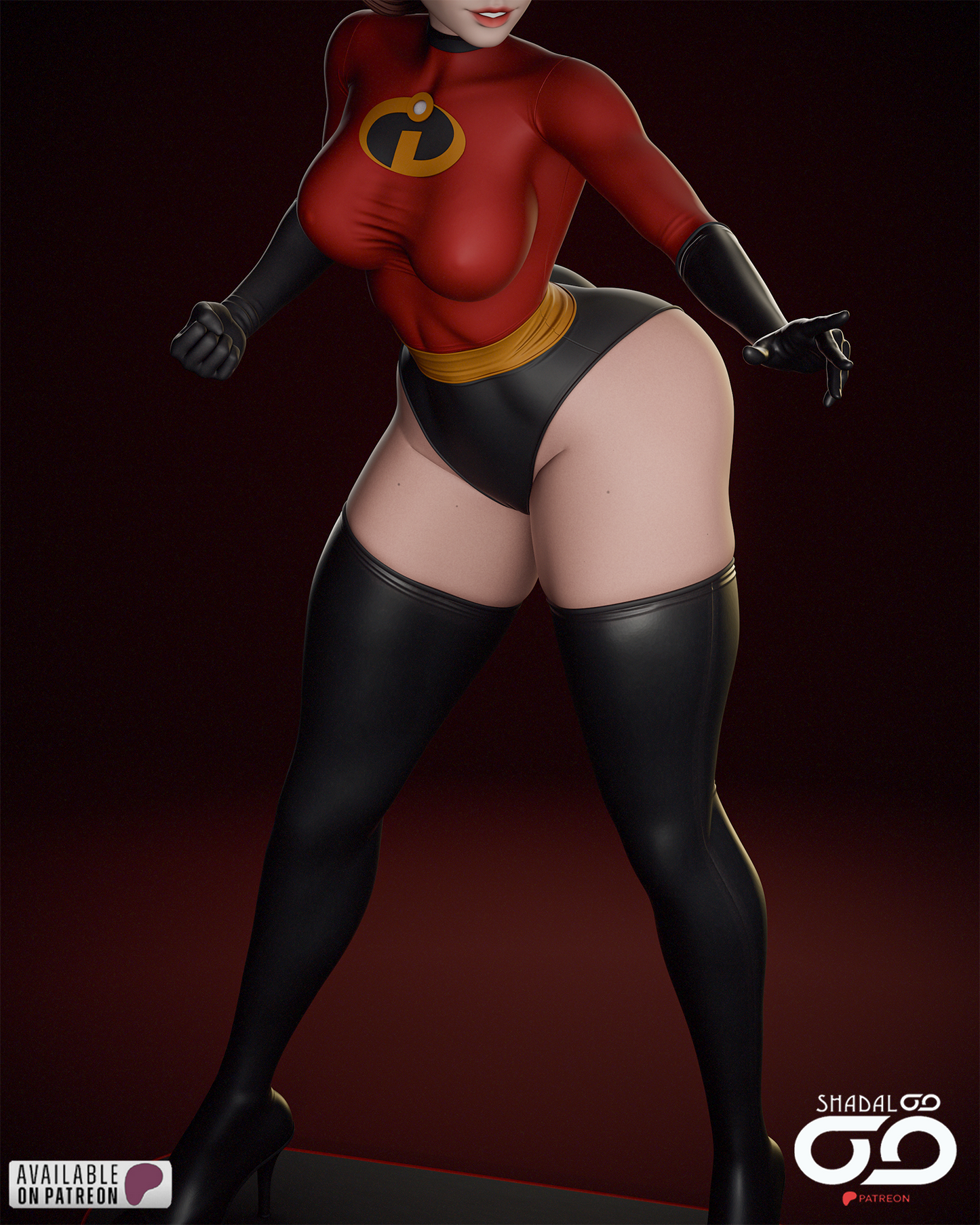 Incredibles Elastigirl Resin Sculpture Fan Art - MTO (SDO)