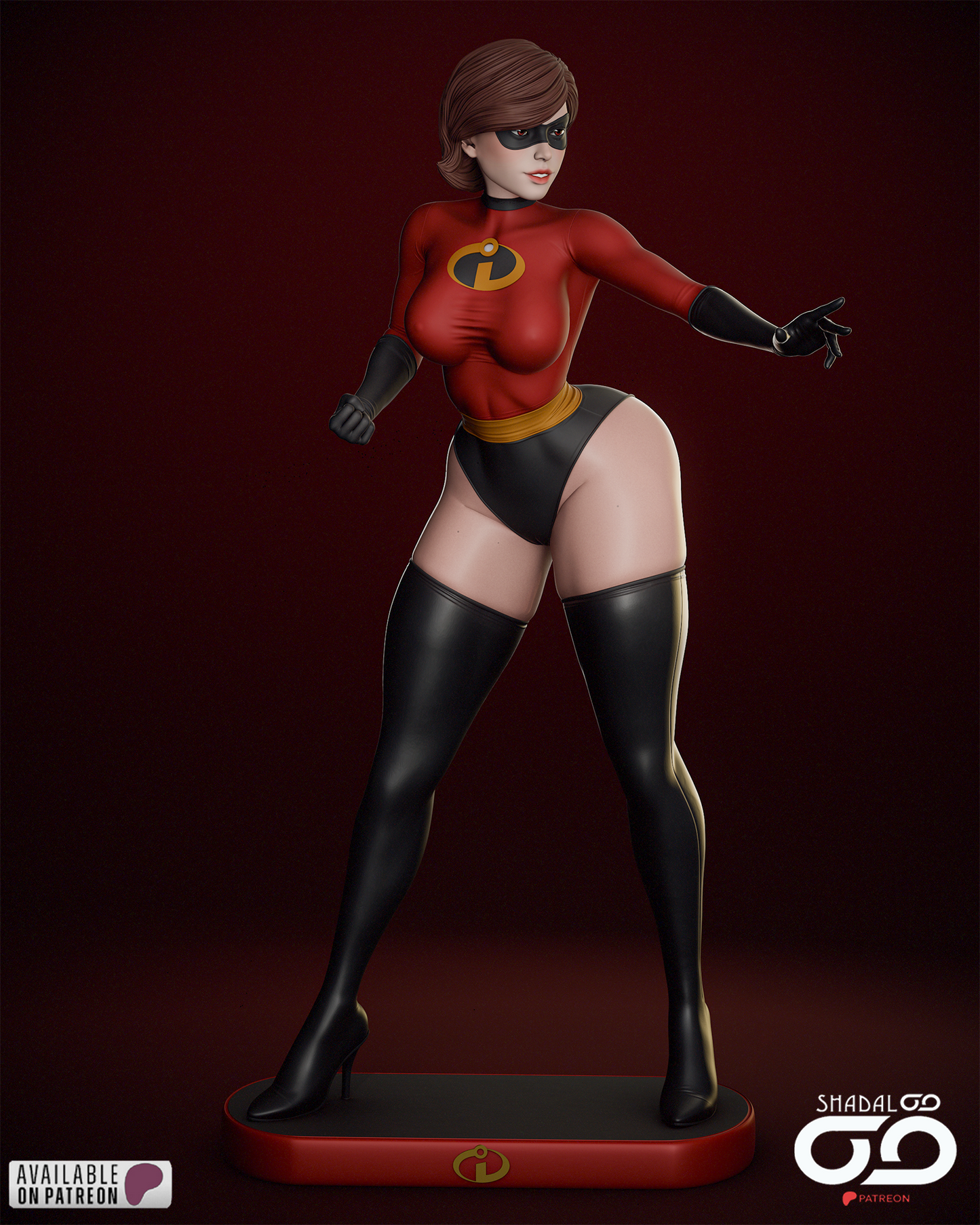 Incredibles Elastigirl Resin Sculpture Fan Art - MTO (SDO)