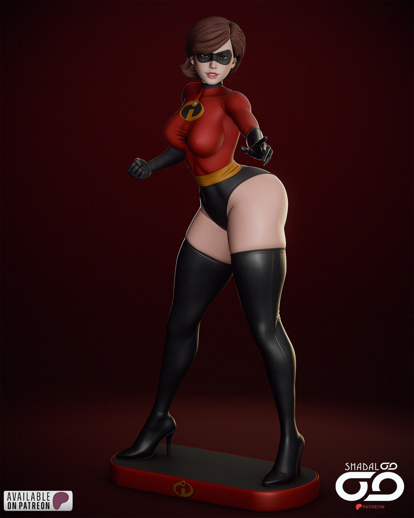 Incredibles Elastigirl Resin Sculpture Fan Art - MTO (SDO)