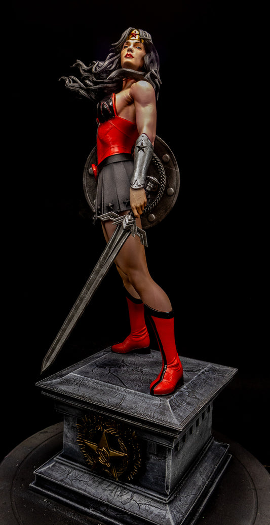 Wonder Woman Red Son Resin Sculpture Fan Art - MTO