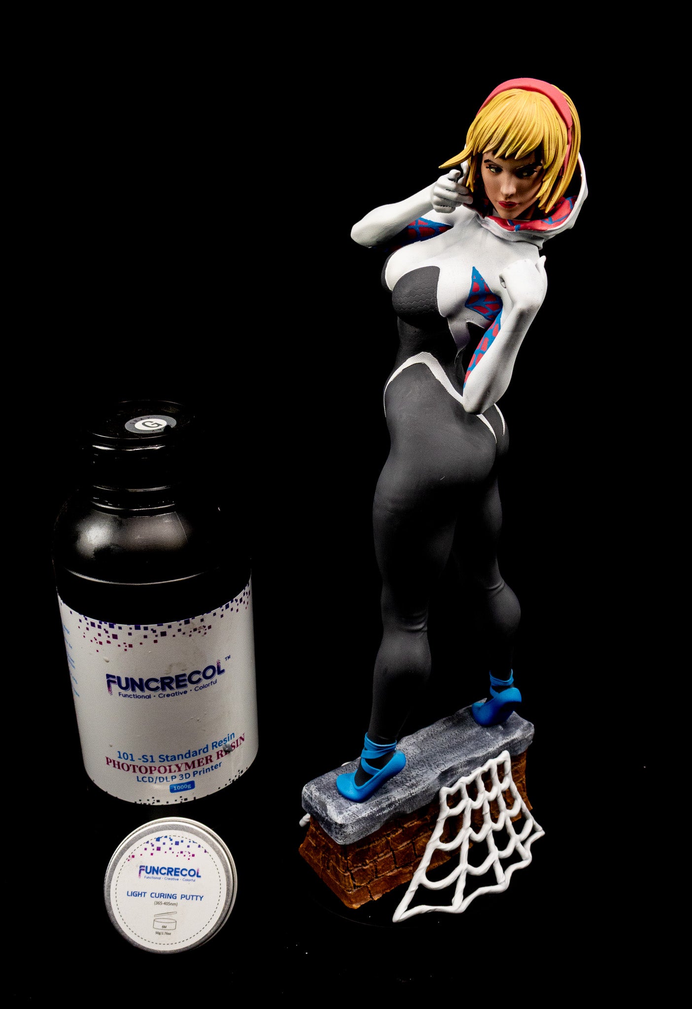 Spider-Gwen Resin Fan Art Pro Painted - MTO