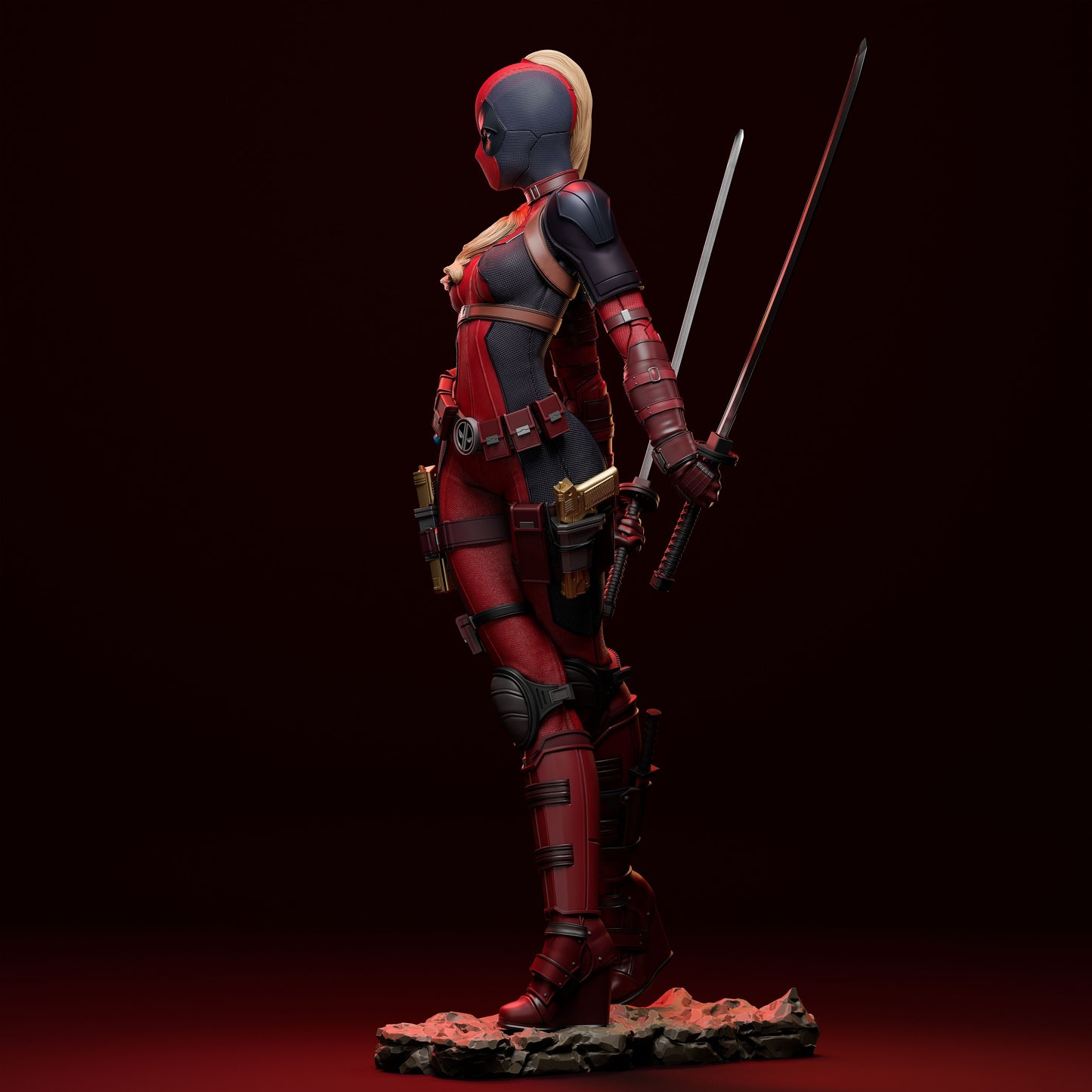 Lady Merc Resin Sculpture Fan Art Pro Painted - MTO Abe3D