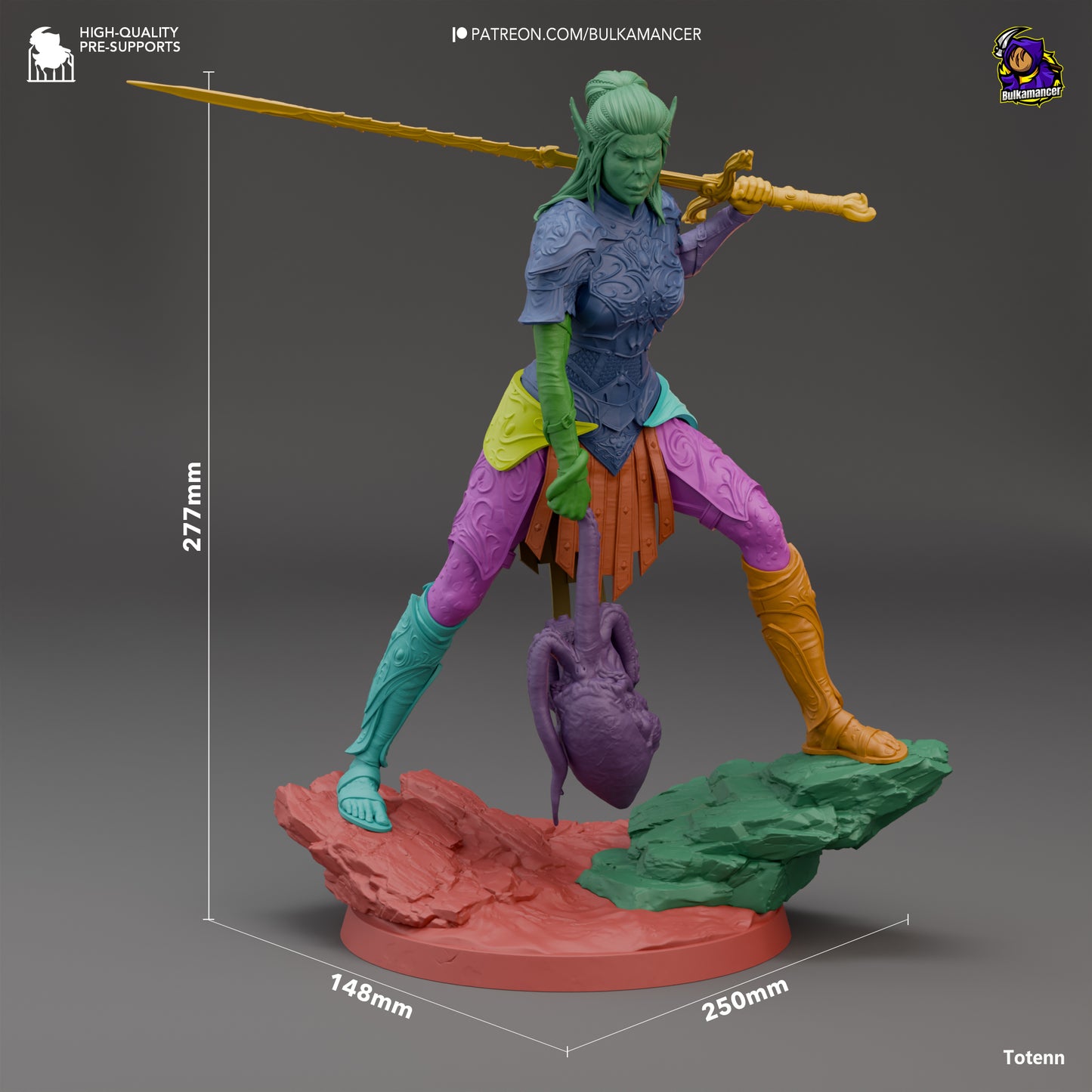 Baldur's Gate 3 Lae'zel Collectible Resin Fan Art Pro Painted - MTO (Design by Bulkamancer)