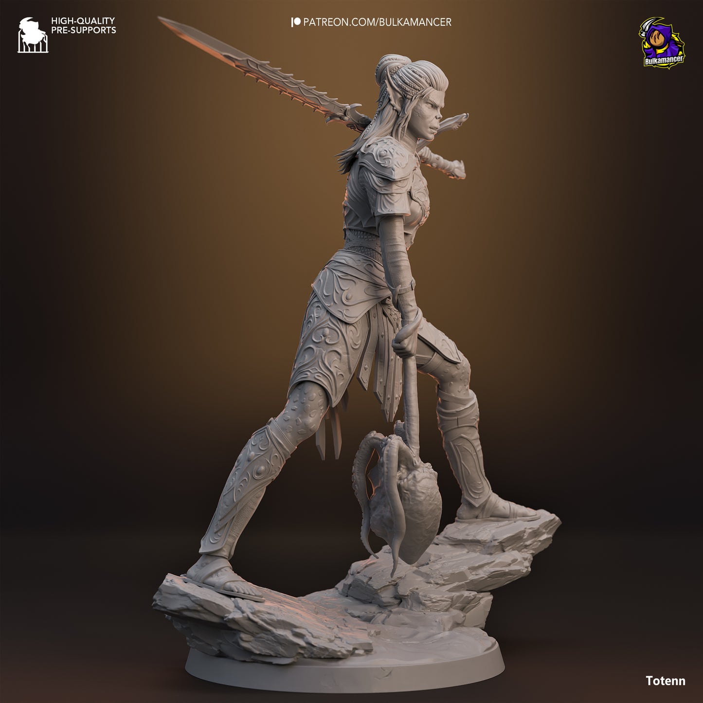 Baldur's Gate 3 Lae'zel Collectible Resin Fan Art Pro Painted - MTO (Design by Bulkamancer)
