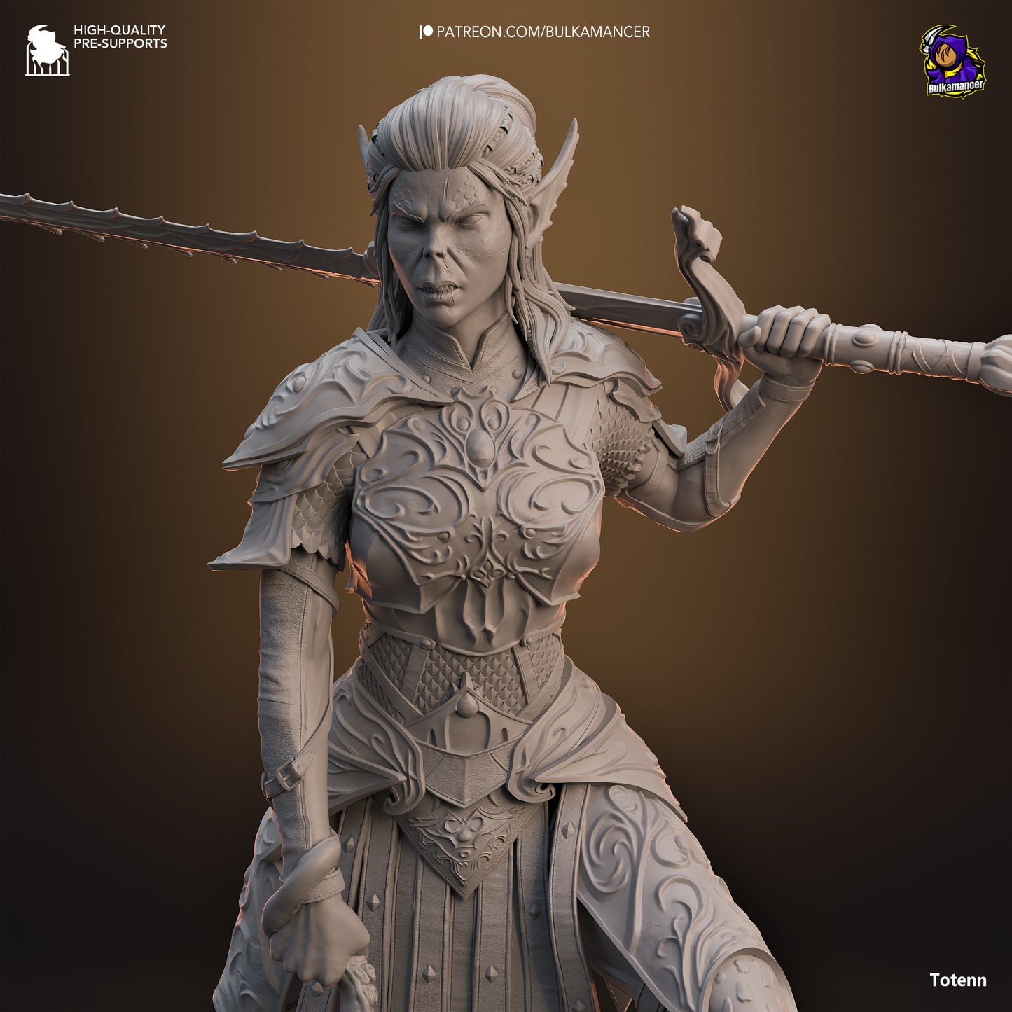 Baldur's Gate 3 Lae'zel Collectible Resin Fan Art Pro Painted - MTO (Design by Bulkamancer)