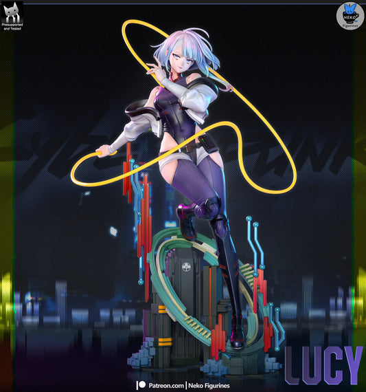 Lucy Cyberpunk Resin Art (Neko Version)