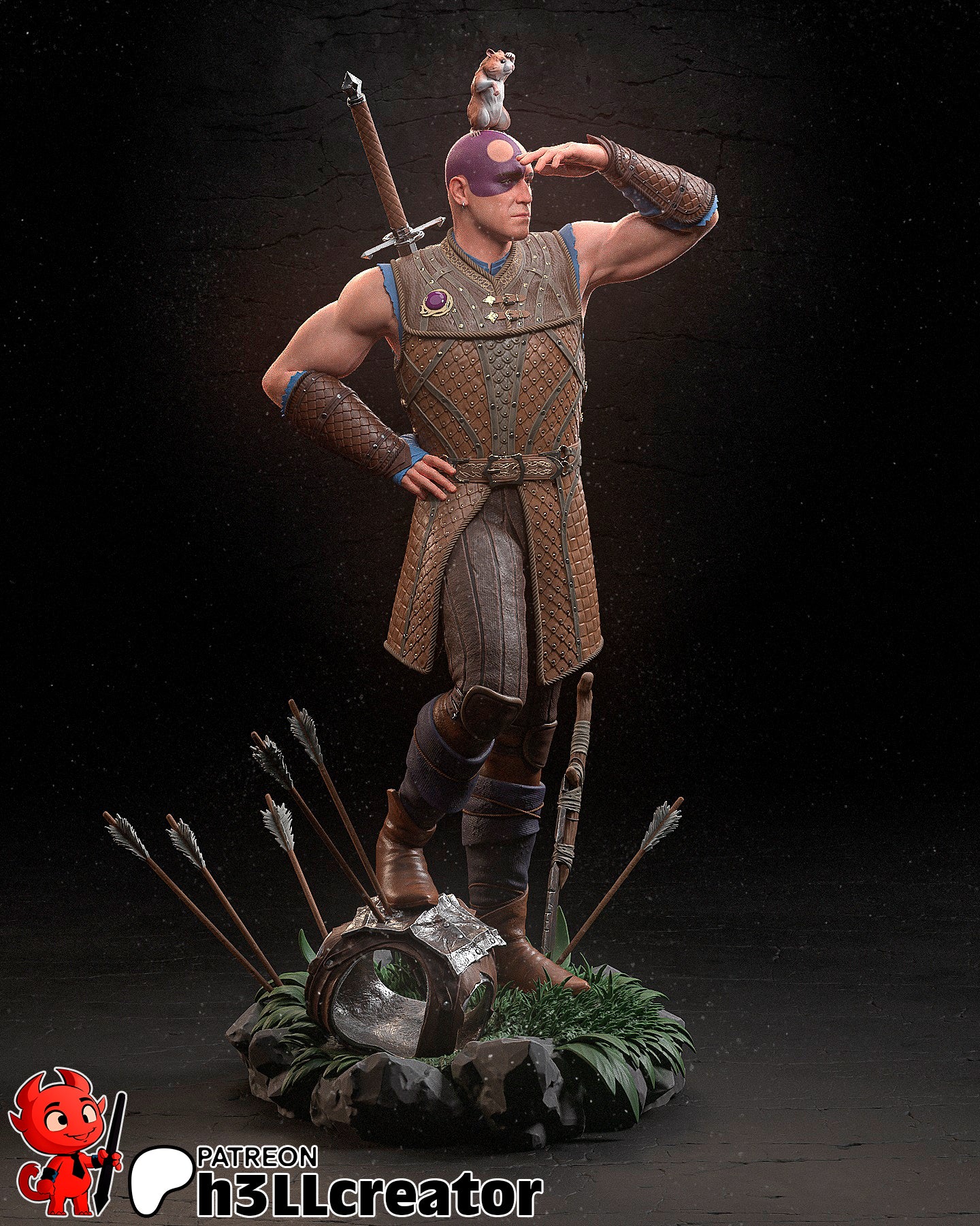 Minsc BG3 Resin Fan Art - MTO (HC)