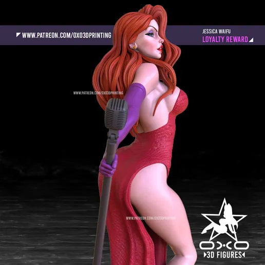 Jessica Rabbit Resin Fan Art - MTO (OXO)