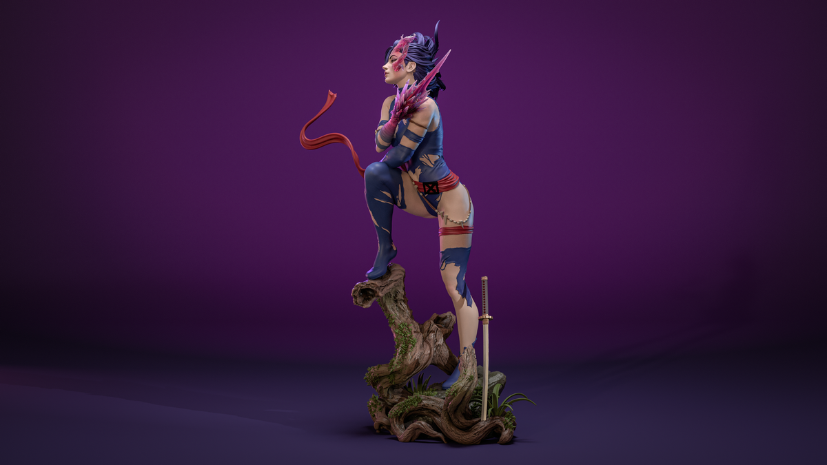 Savage Psylocke Resin Art (Design by CA3D)