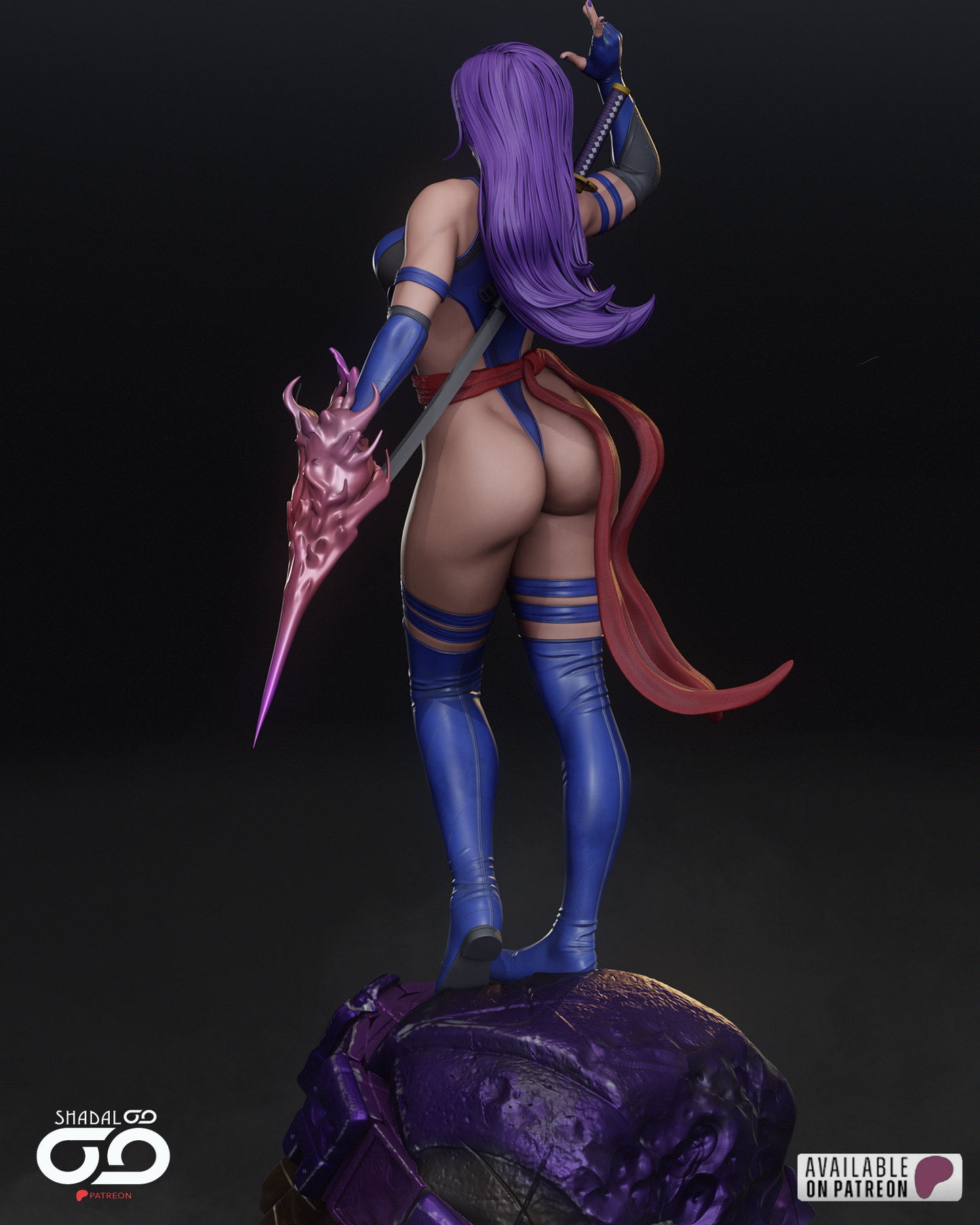 Psylocke Resin Sculpture Fan Art - MTO (SDO)