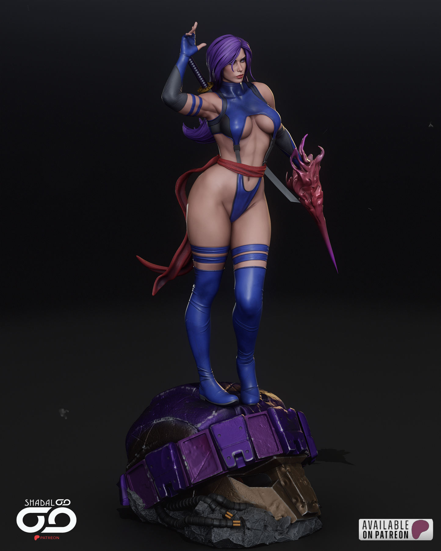 Psylocke Resin Sculpture Fan Art - MTO (SDO)