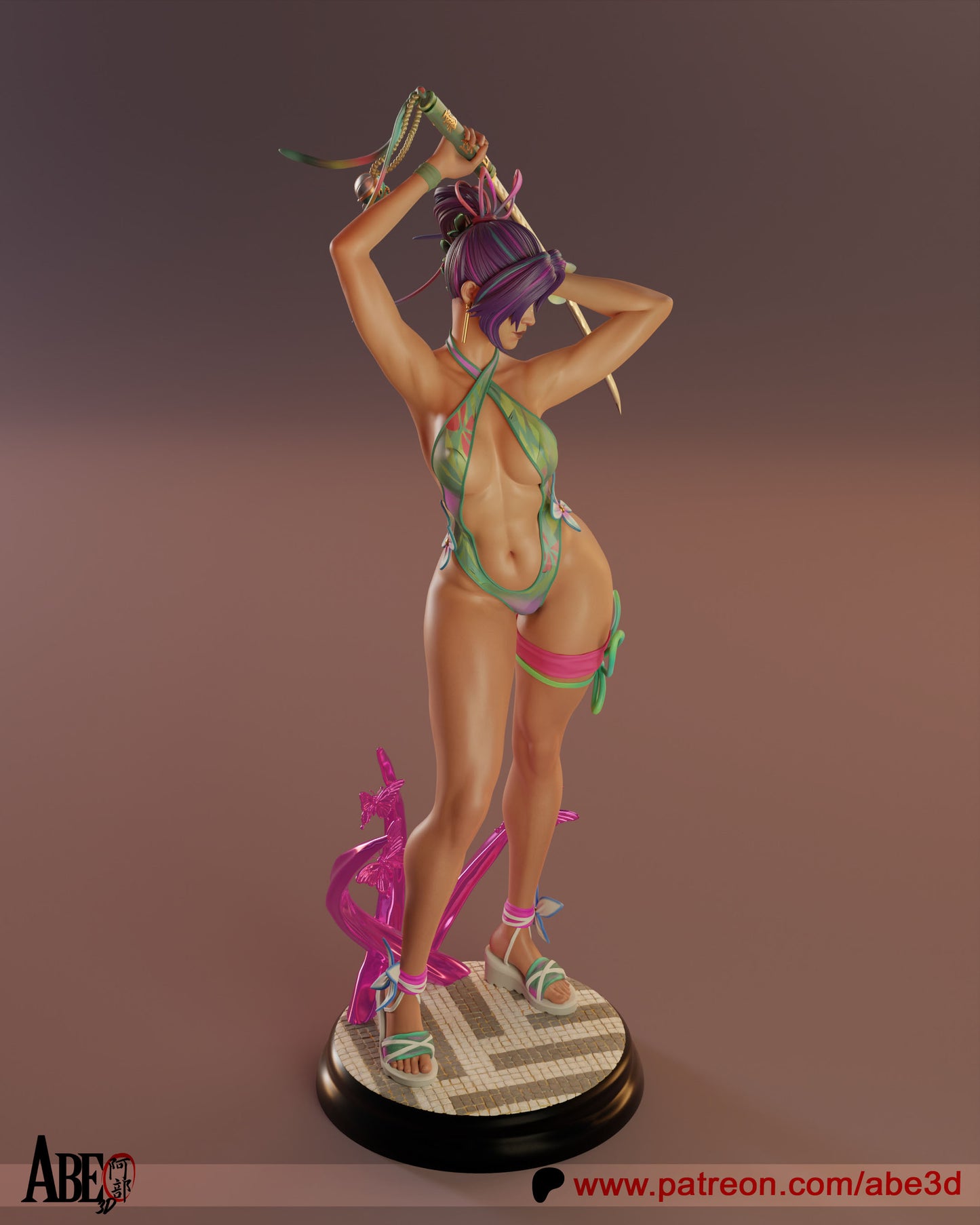 Psylocke Breezy Butterfly Resin Fan Art - MTO (Design by Abe3D)