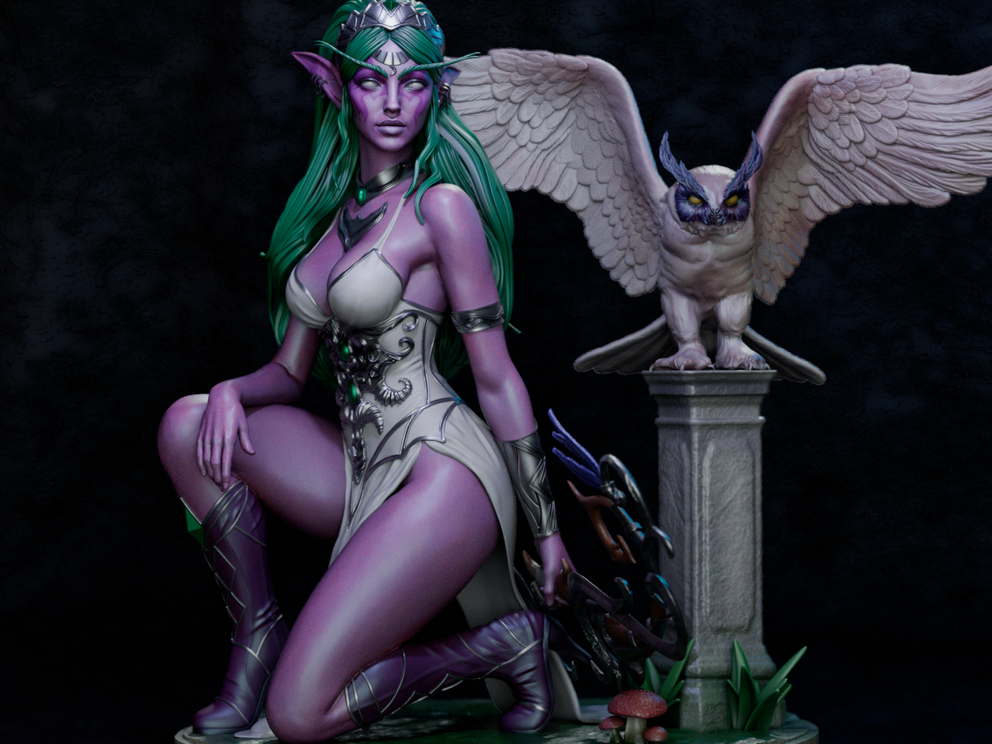 Tyrande Whisperwind Resin Sculpture (Design by CA3D Studios)
