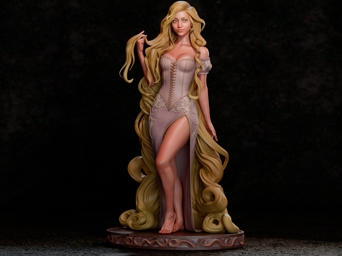Rapunzel Resin Sculpture (Design by CA3D Studios)