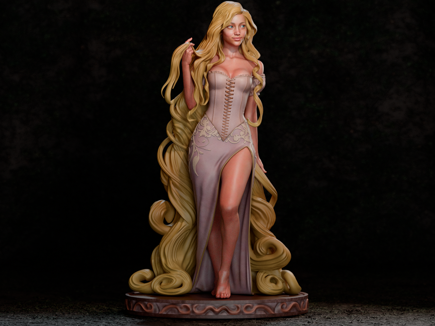 Rapunzel Resin Sculpture (Design by CA3D Studios)