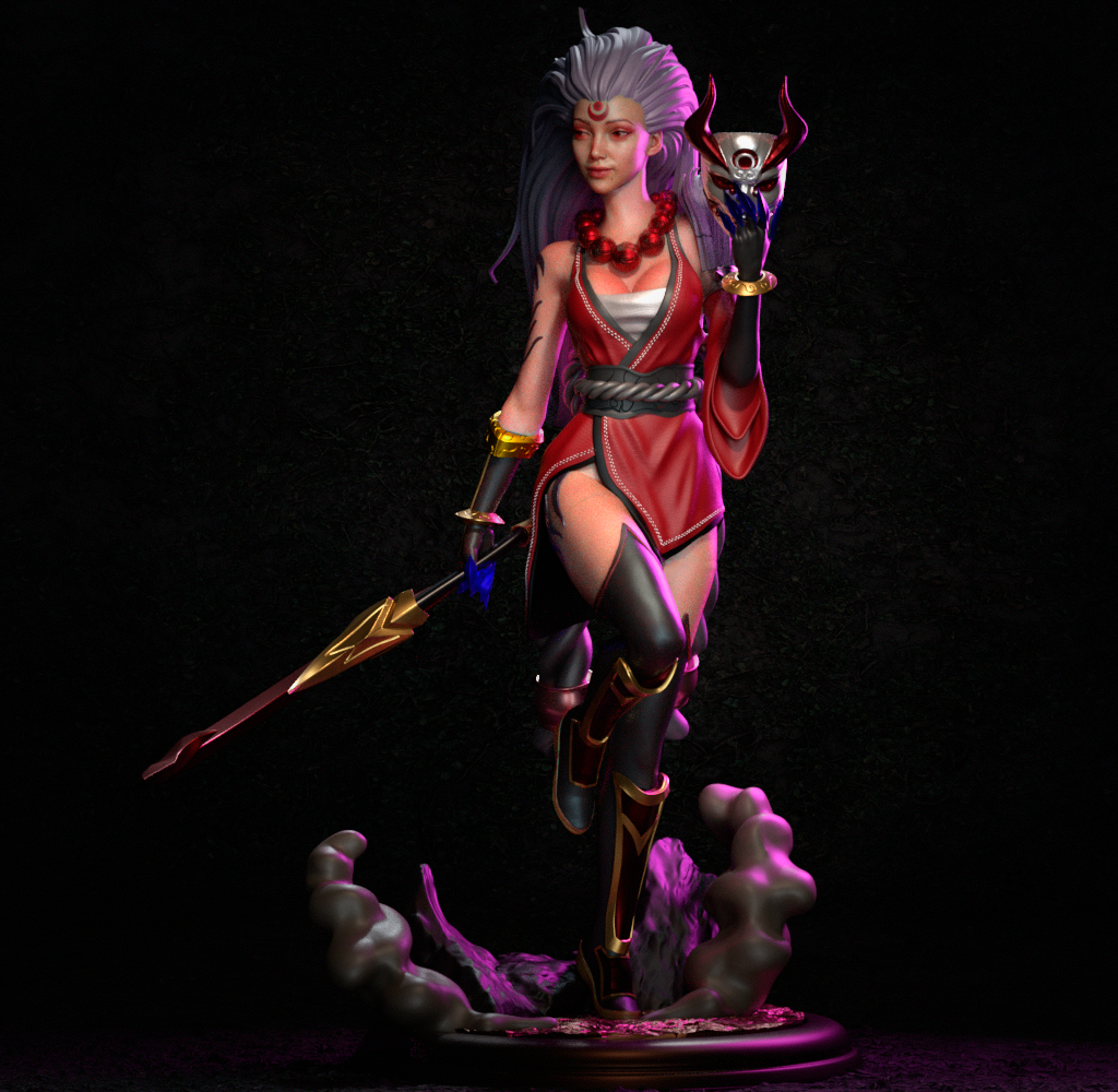 Blood Moon Diana Resin Art - MTO (Design by CA3D)