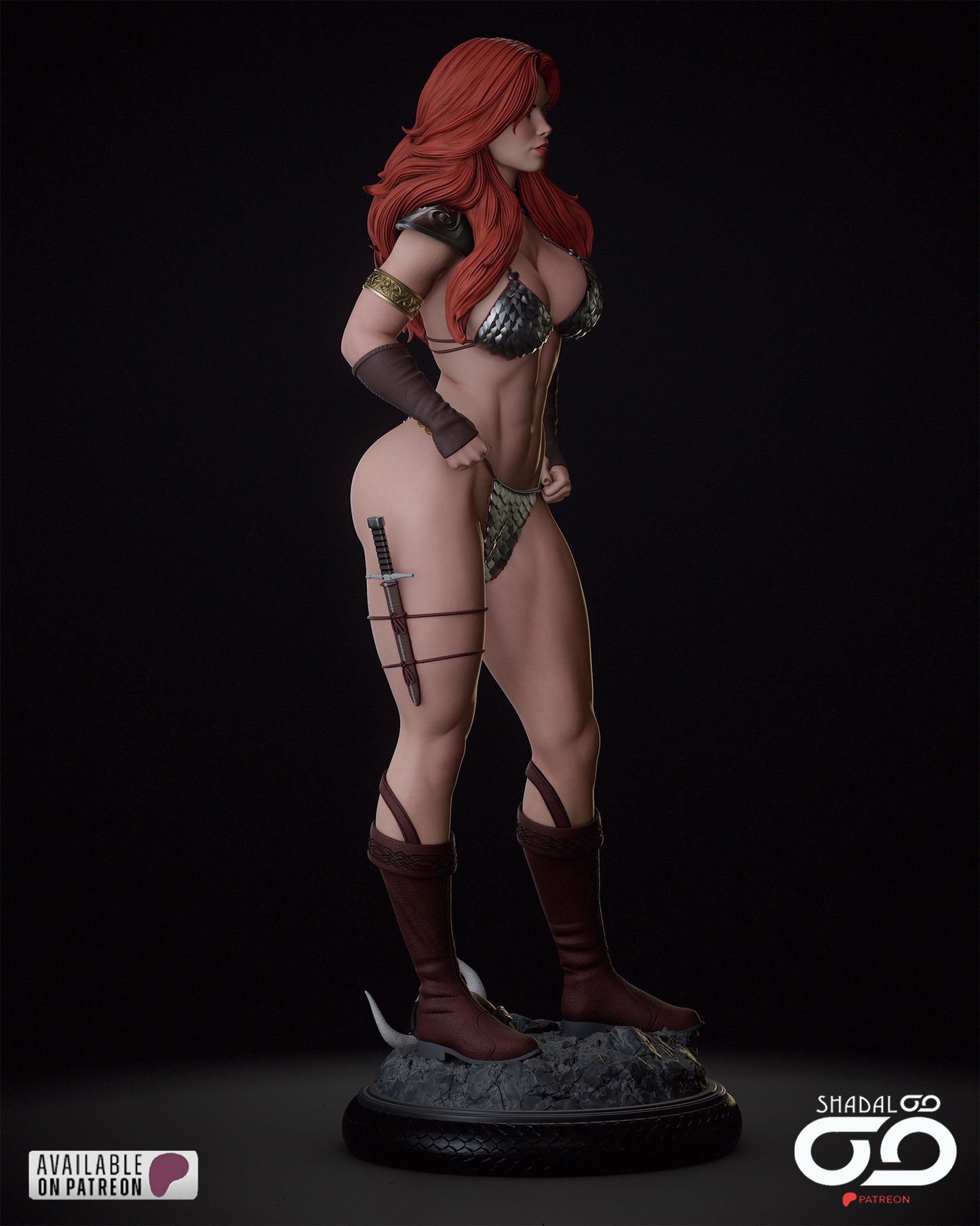 Red Sonja Resin Sculpture Fan Art - MTO (SDO)