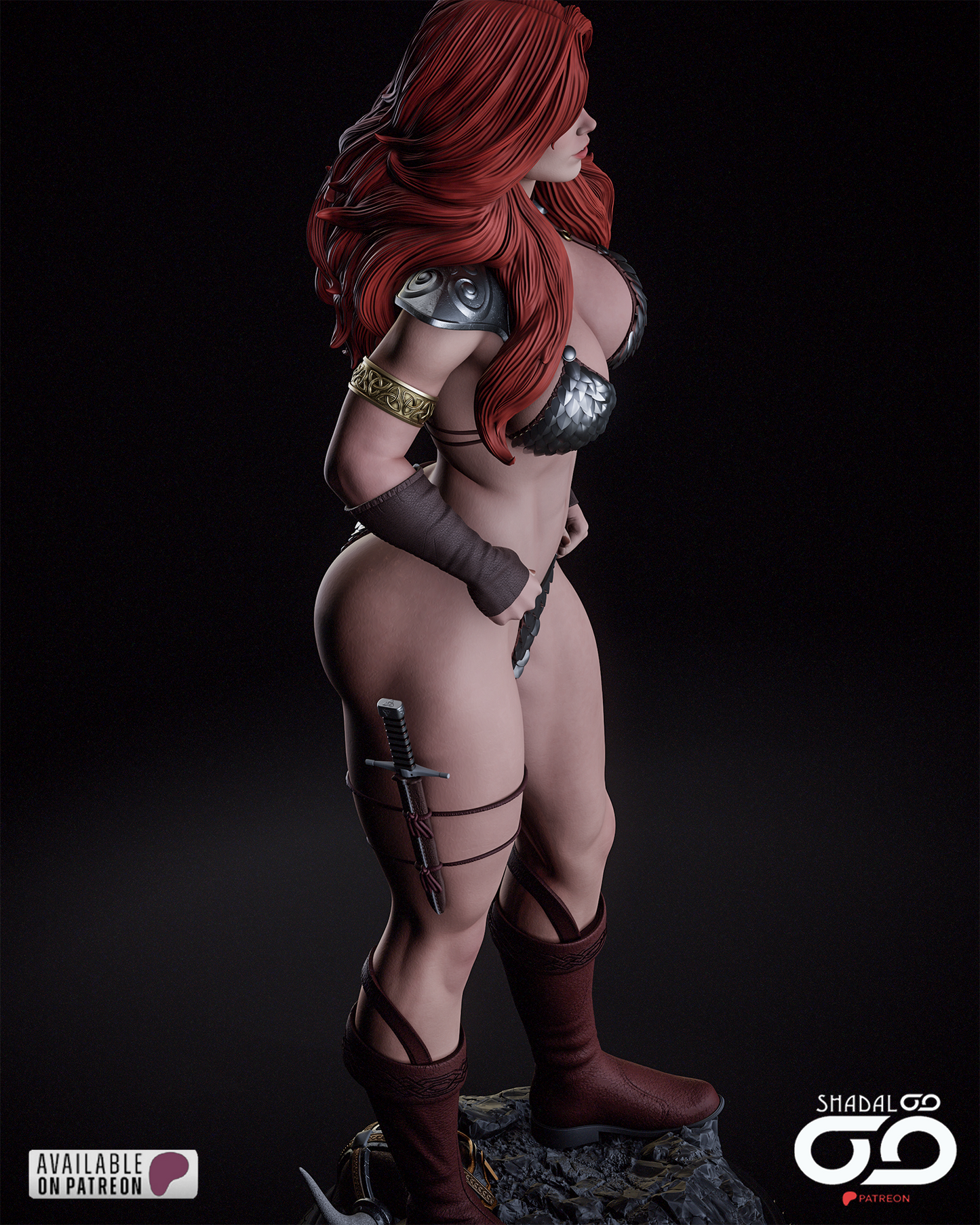 Red Sonja Resin Sculpture Fan Art - MTO (SDO)