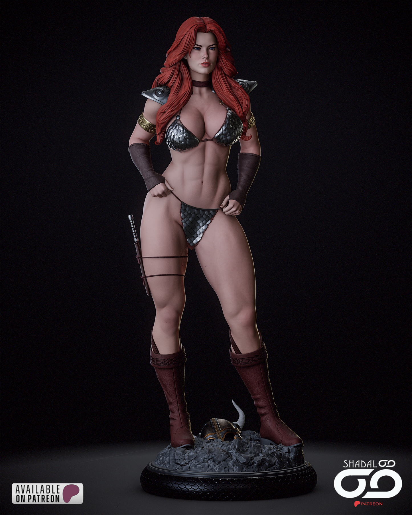 Red Sonja Resin Sculpture Fan Art - MTO (SDO)
