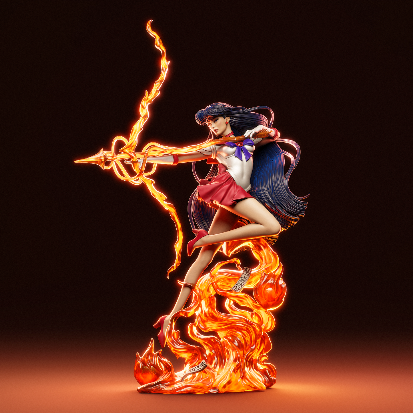 Rei Hino Sailor Moon Resin Fan Art - MTO (Design by CA3D Studios)