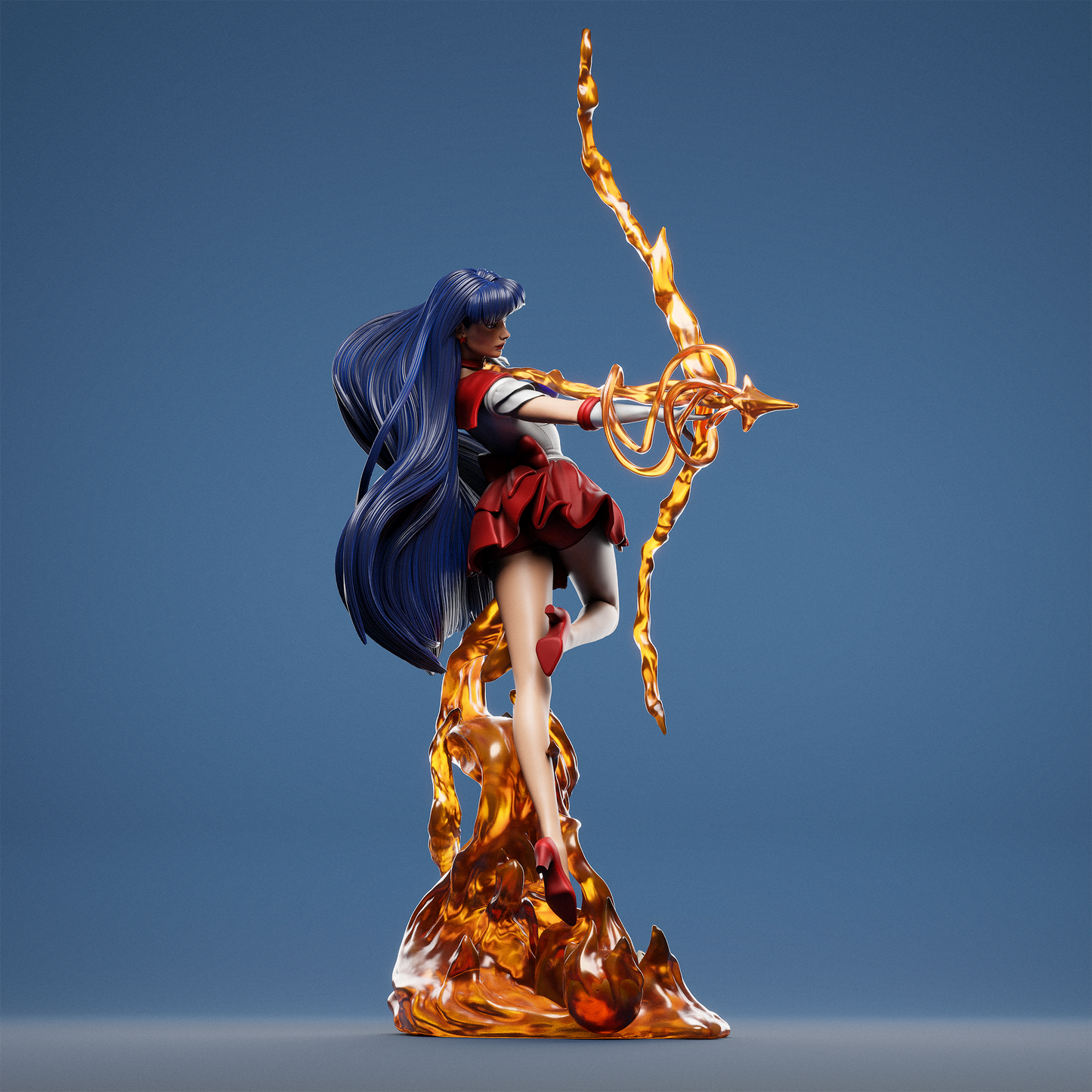 Rei Hino Sailor Moon Resin Fan Art - MTO (Design by CA3D Studios)