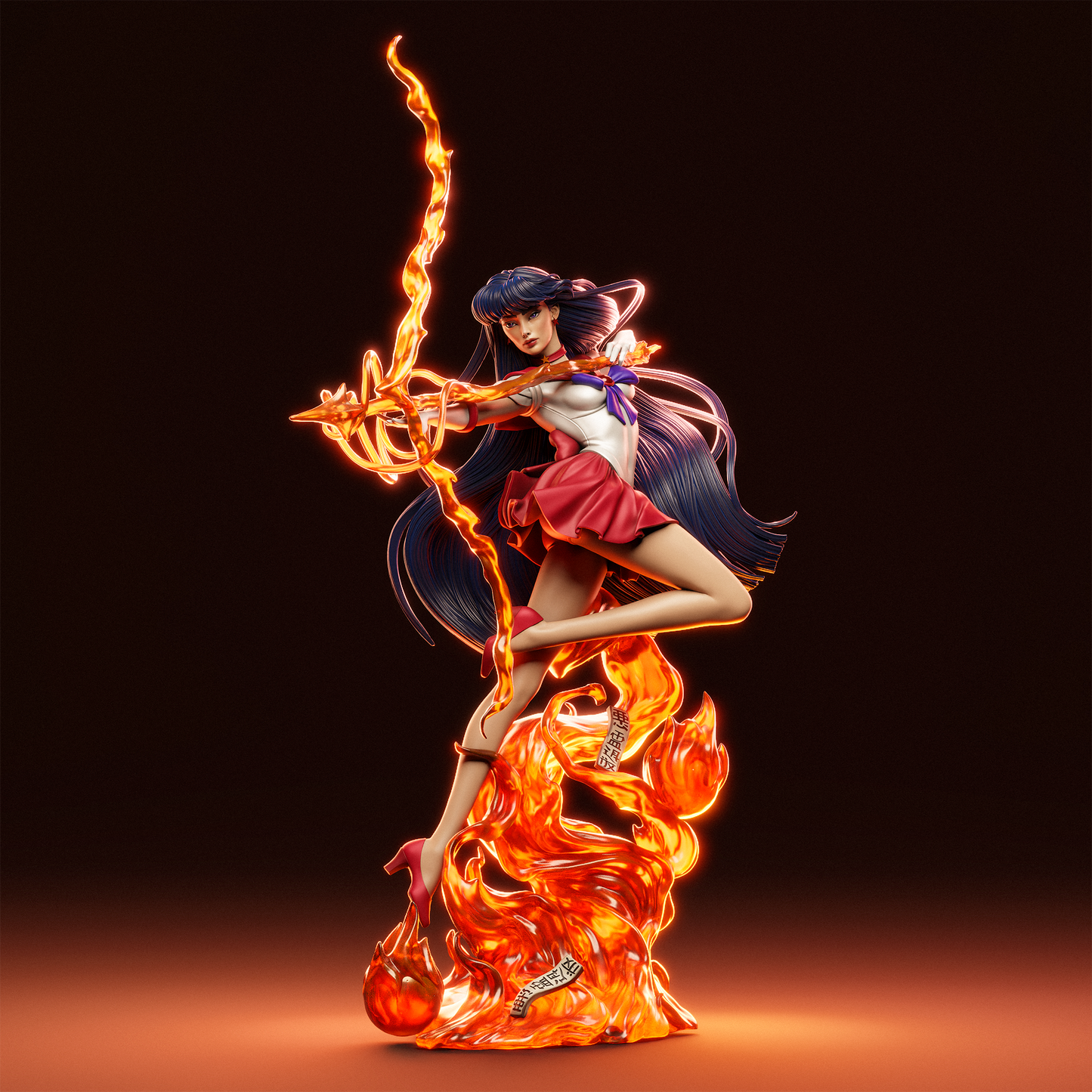 Rei Hino Sailor Moon Resin Fan Art - MTO (Design by CA3D Studios)