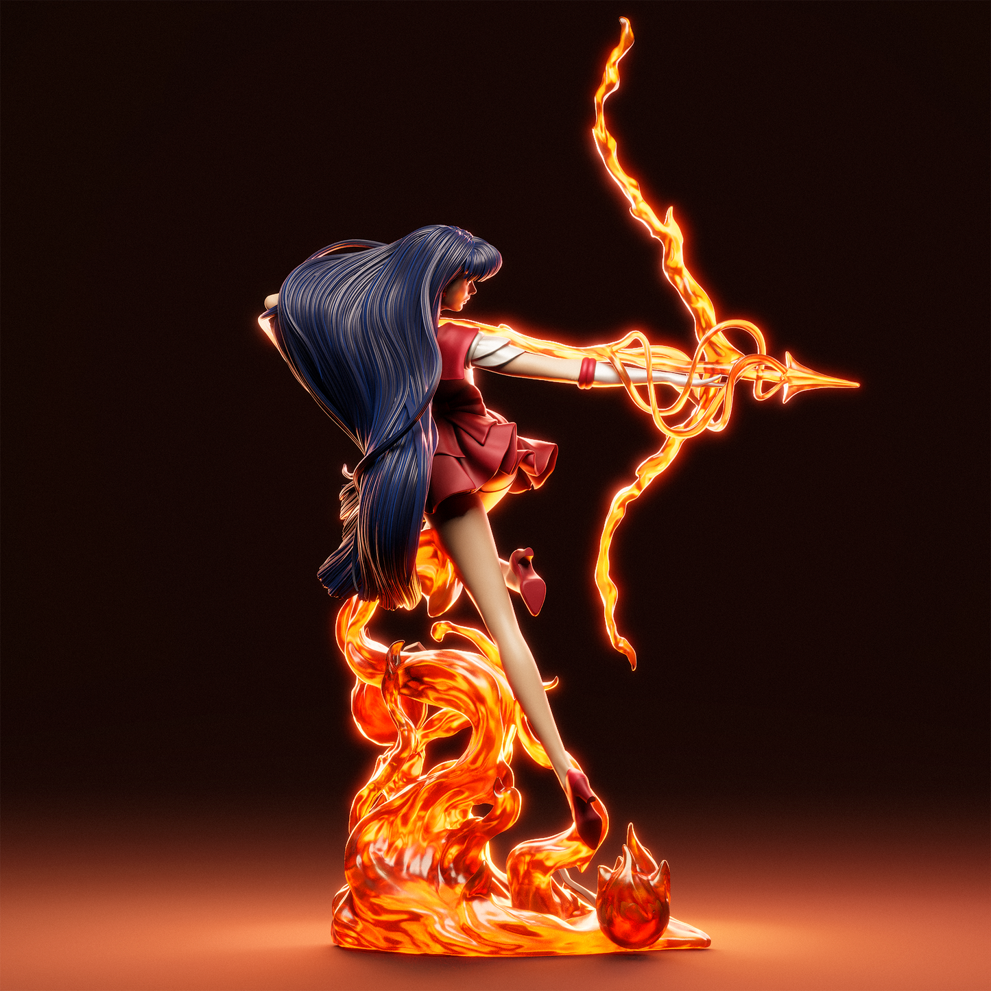 Rei Hino Sailor Moon Resin Fan Art - MTO (Design by CA3D Studios)