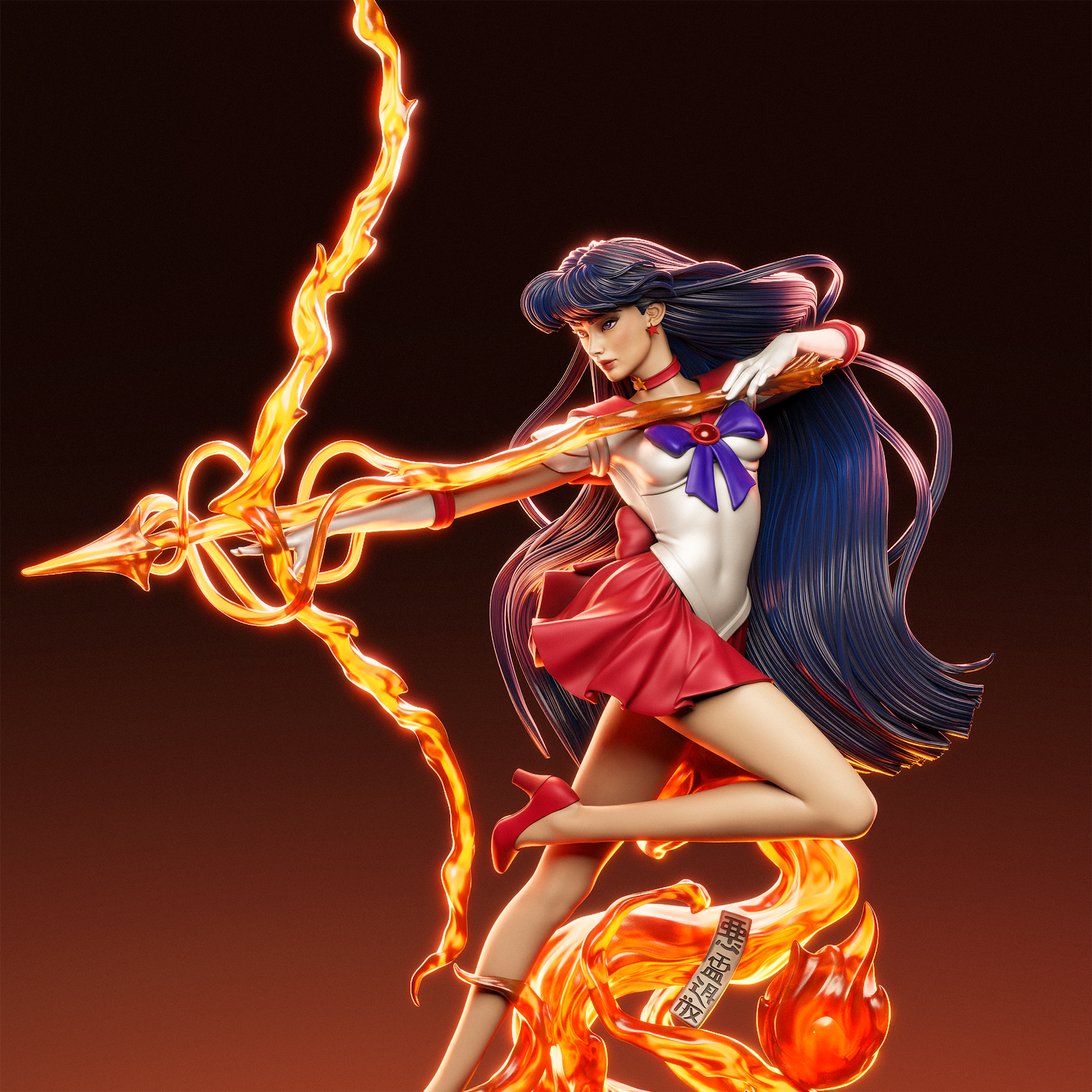 Rei Hino Sailor Moon Resin Fan Art - MTO (Design by CA3D Studios)