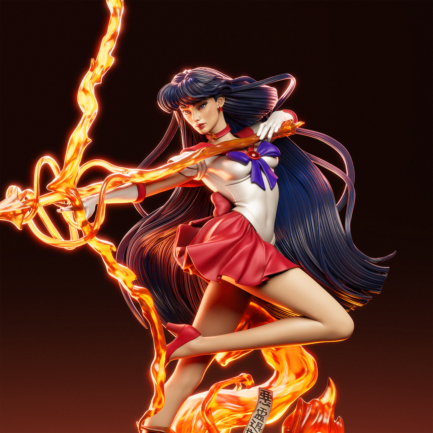 Rei Hino Sailor Moon Resin Fan Art - MTO (Design by CA3D Studios)