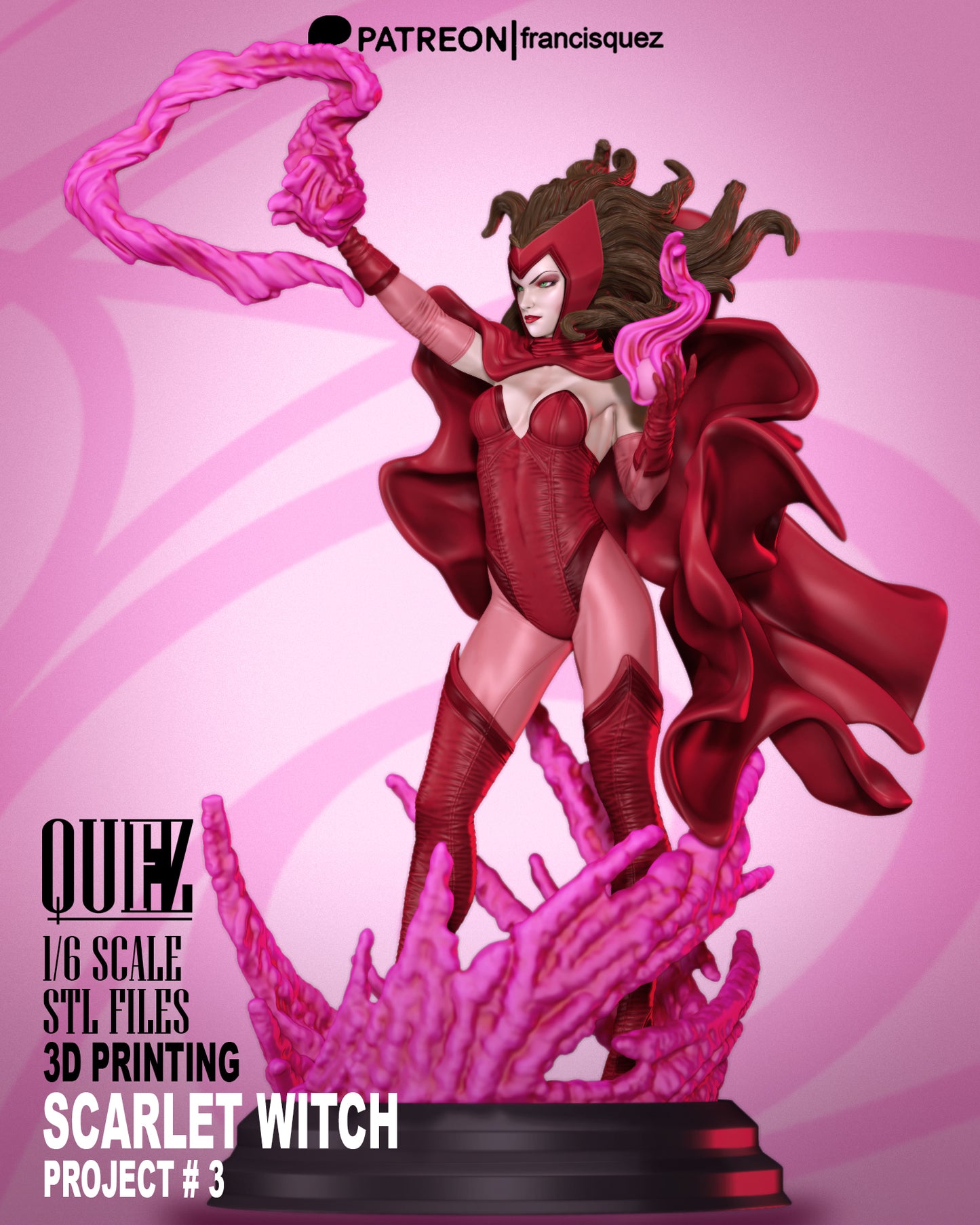 Scarlet Witch Resin Fan Art Pro Painted - MTO (Quez)