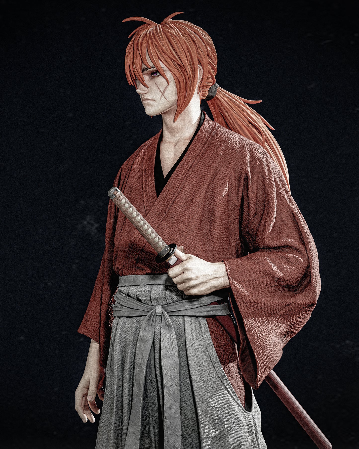 Kenshin Himura Resin Sculpture (Design by CA3D Studios)