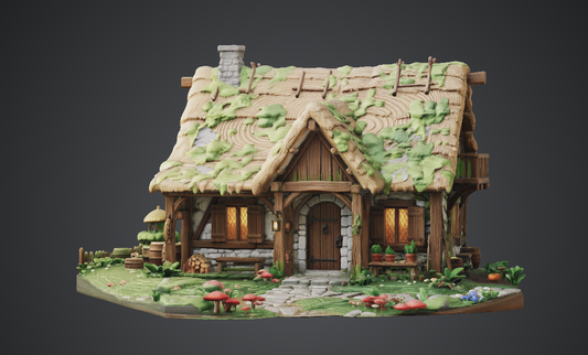 Fantasy Cute Cottage Kit Resin Art