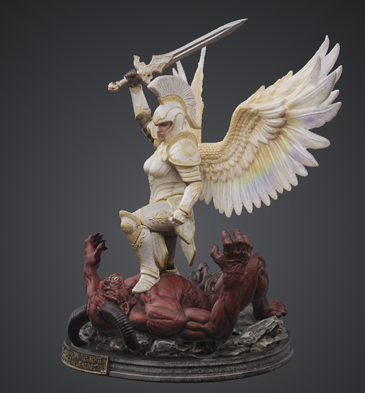 Angelic Warrior w/ Base Kit Resin Art