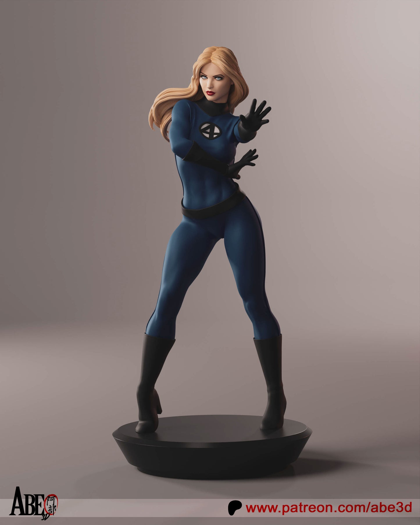 Sue Storm Invisible Woman Resin Fan Art - MTO (Abe3D)