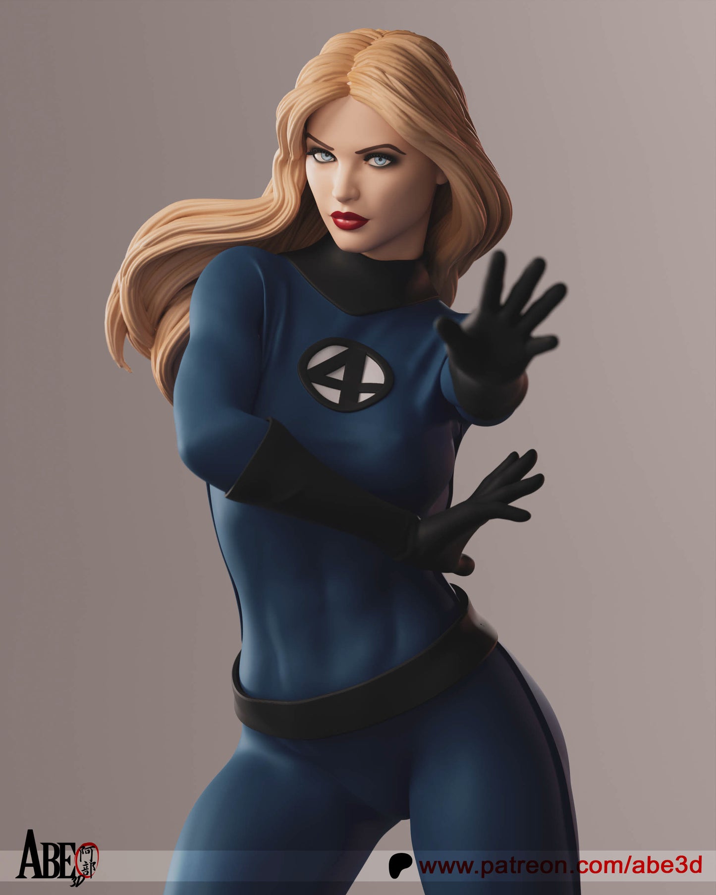 Sue Storm Invisible Woman Resin Fan Art - MTO (Abe3D)