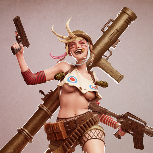 Tank Girl Resin Sculpture (Design by CA3D Studios)