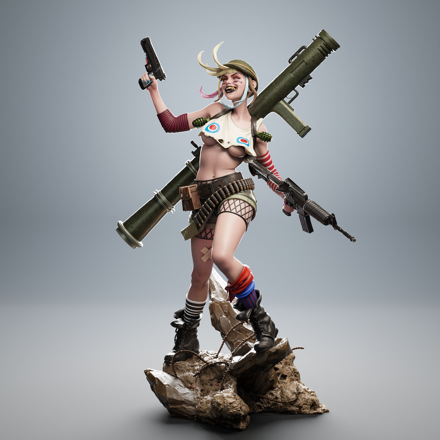 Tank Girl Resin Sculpture (Design by CA3D Studios)