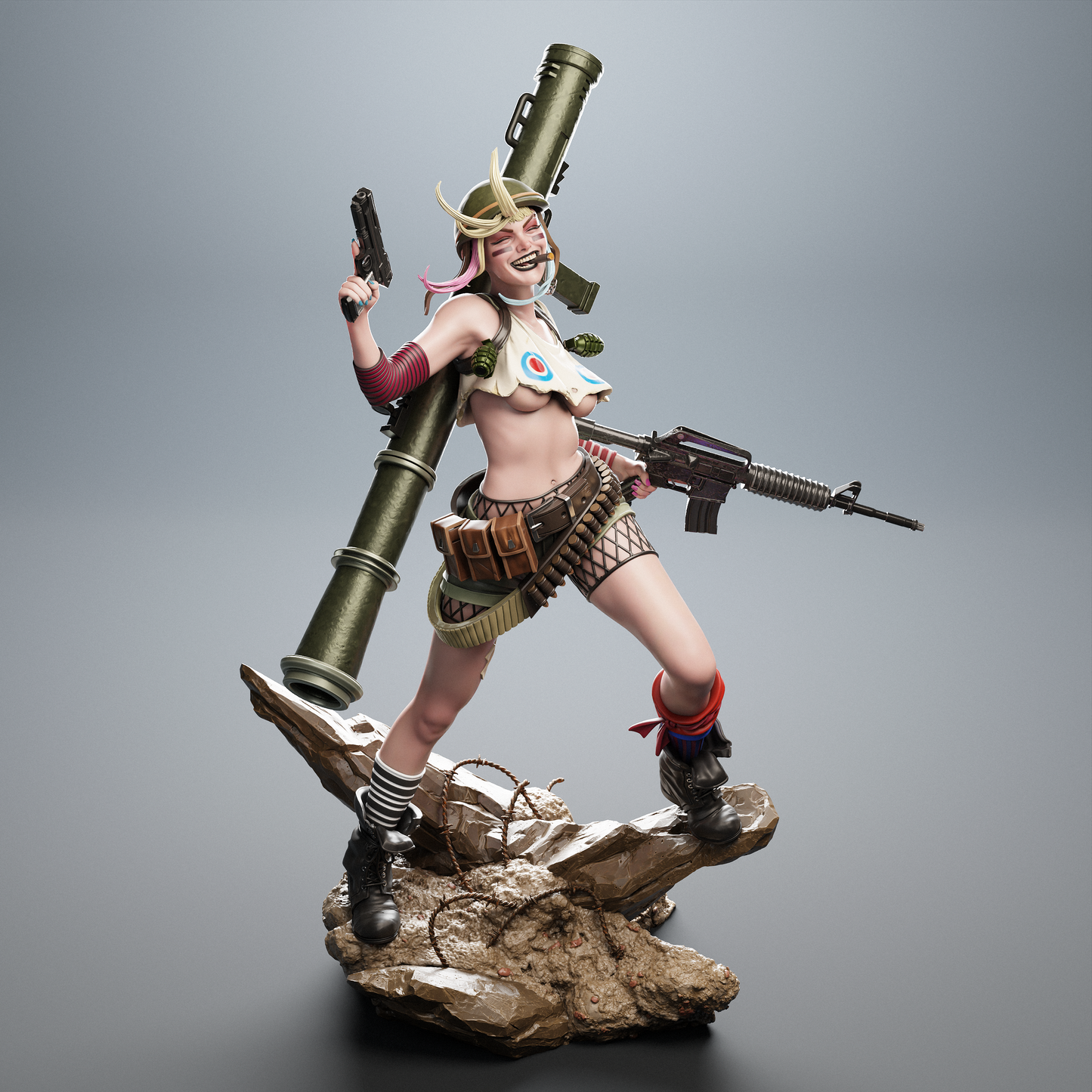 Tank Girl Resin Sculpture (Design by CA3D Studios)