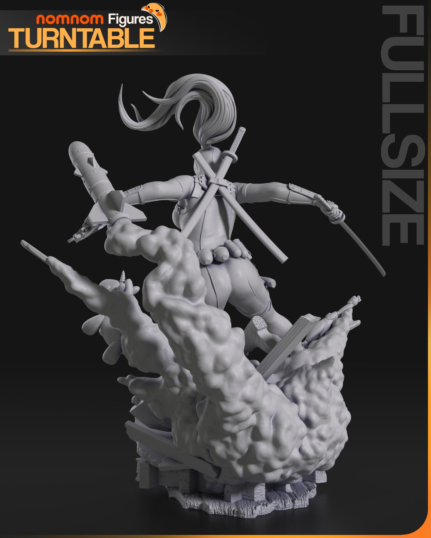 Lady Deadpool Resin Sculpture Fan Art Pro Painted - MTO