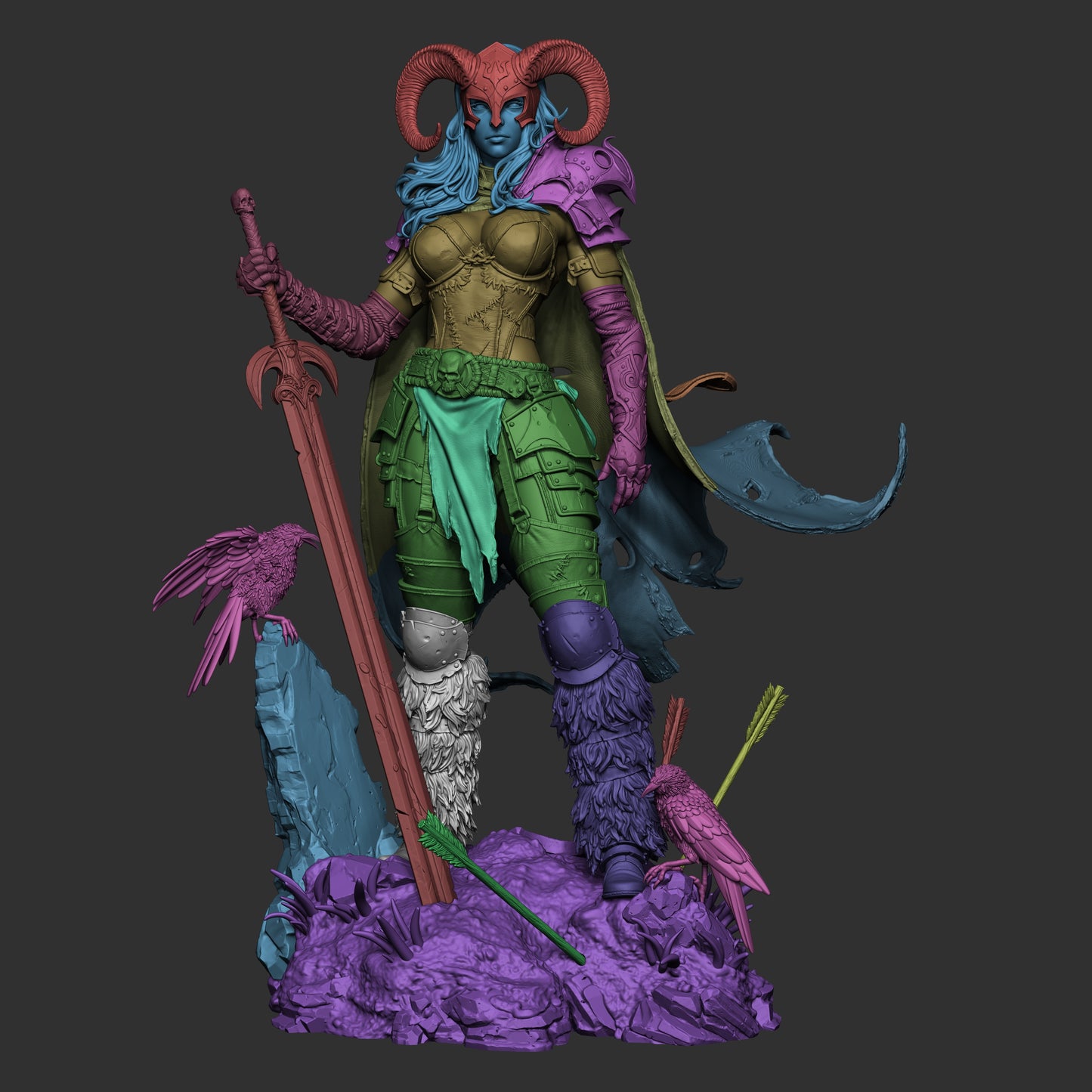 Warrior of the North Resin Art (Design by CA3D)