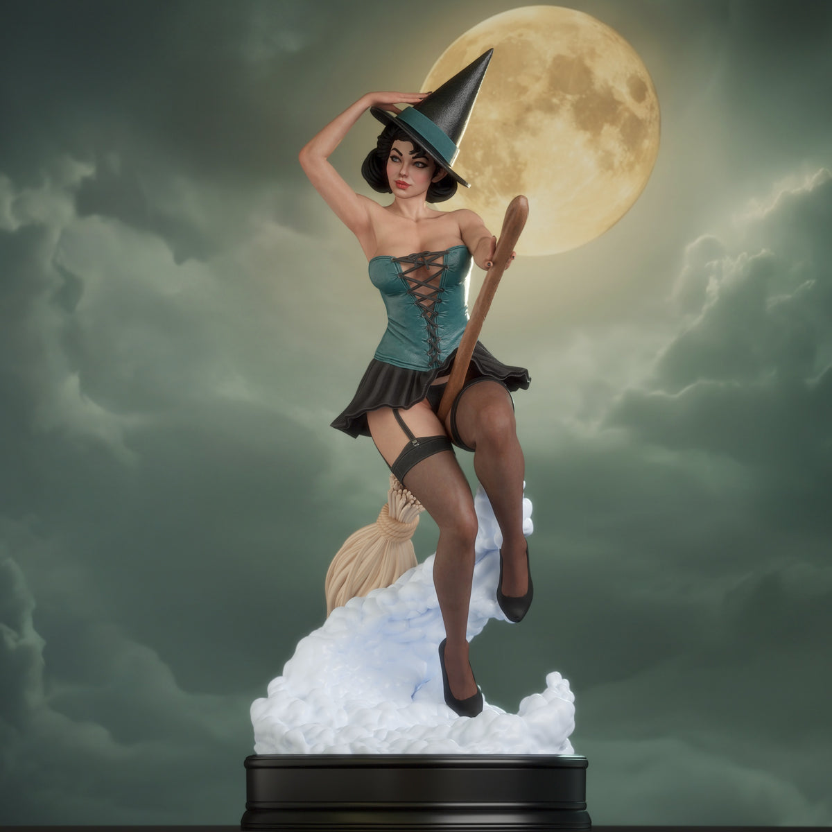 Witch Bombshell Resin Art (Design by Abe3D)