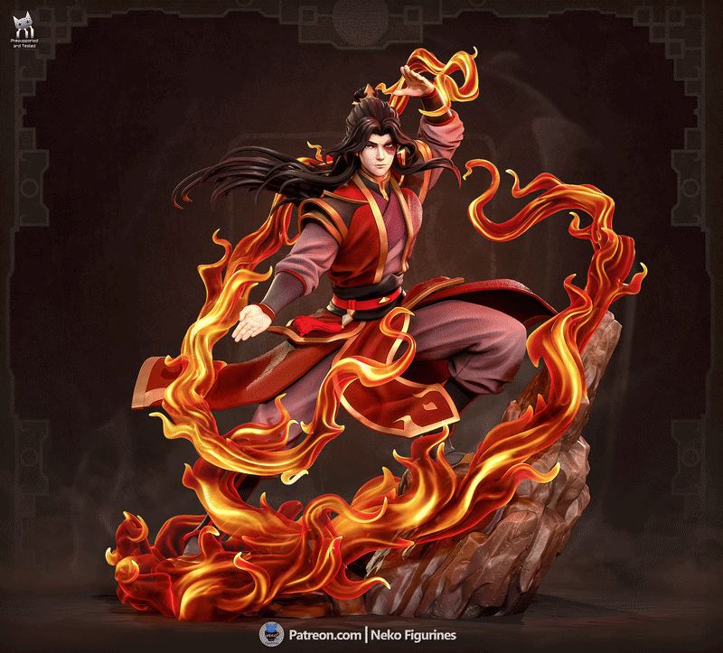 Zuko Last Airbender Resin Art (Neko Version)