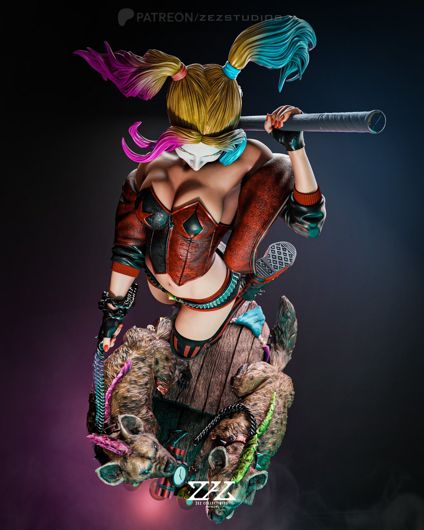 Harley Quinn Collectible Resin Fan Art Pro Painted - MTO (ZEZ)