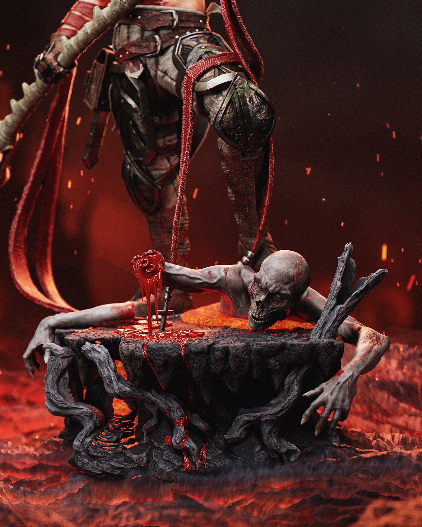 Dante's Inferno Resin Sculpture (Design by CA3D Studios)