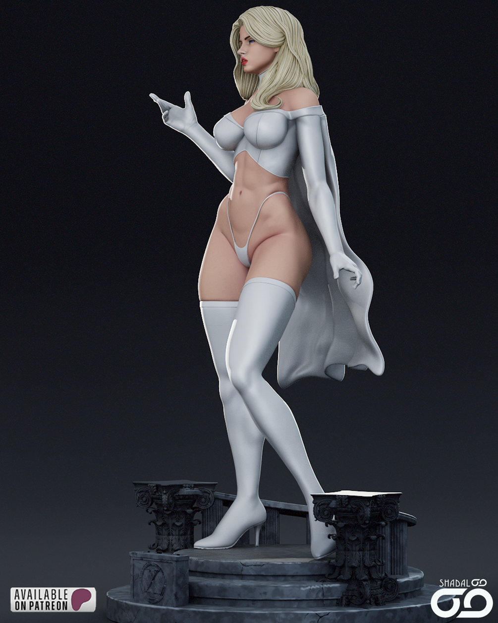 Emma Frost Resin Art (Shadaloo)
