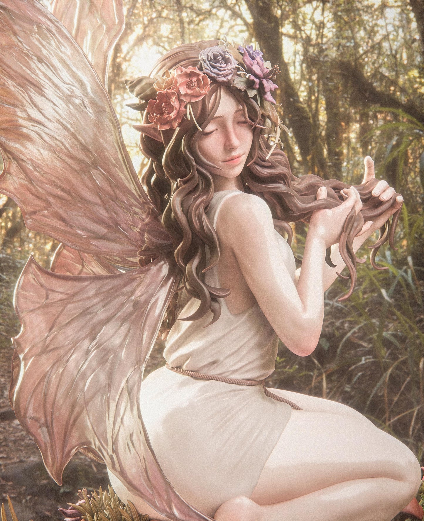 Fairy Blossom Resin Fan Art - MTO (CA3D)