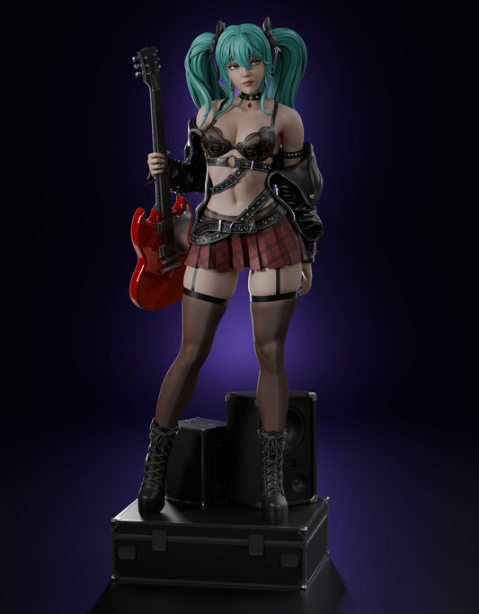 Hatsune Miku Rock Resin Fan Art MTO (Design by Abe3D)