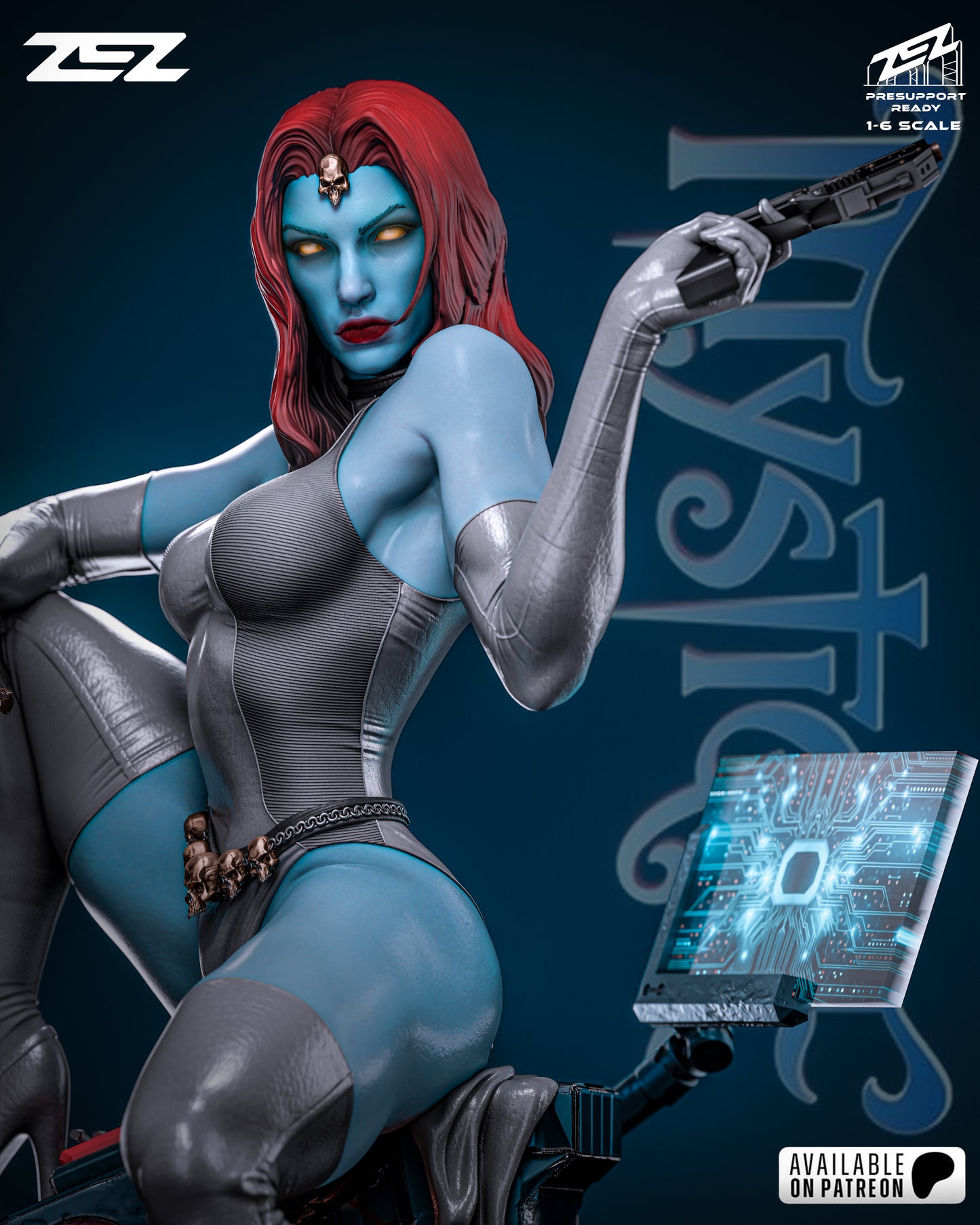 Mystique Resin Sculpture Fan Art - MTO (ZEZ)