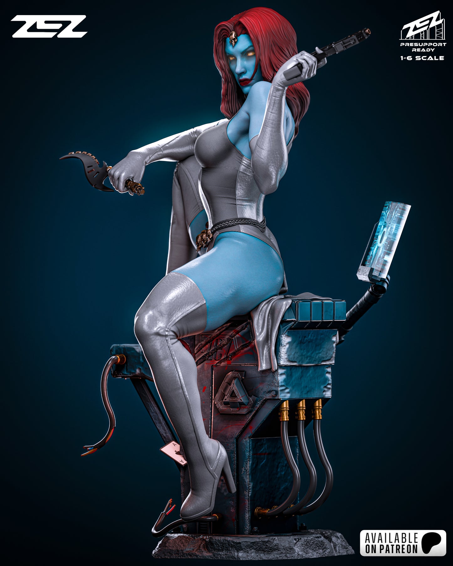 Mystique Resin Sculpture Fan Art - MTO (ZEZ)